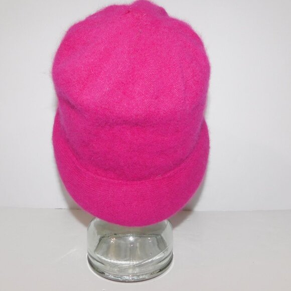Parkhurst Womens Fuchsia pink Cloche Bucket style Wool Angora Blend Winter hat - Picture 5 of 7